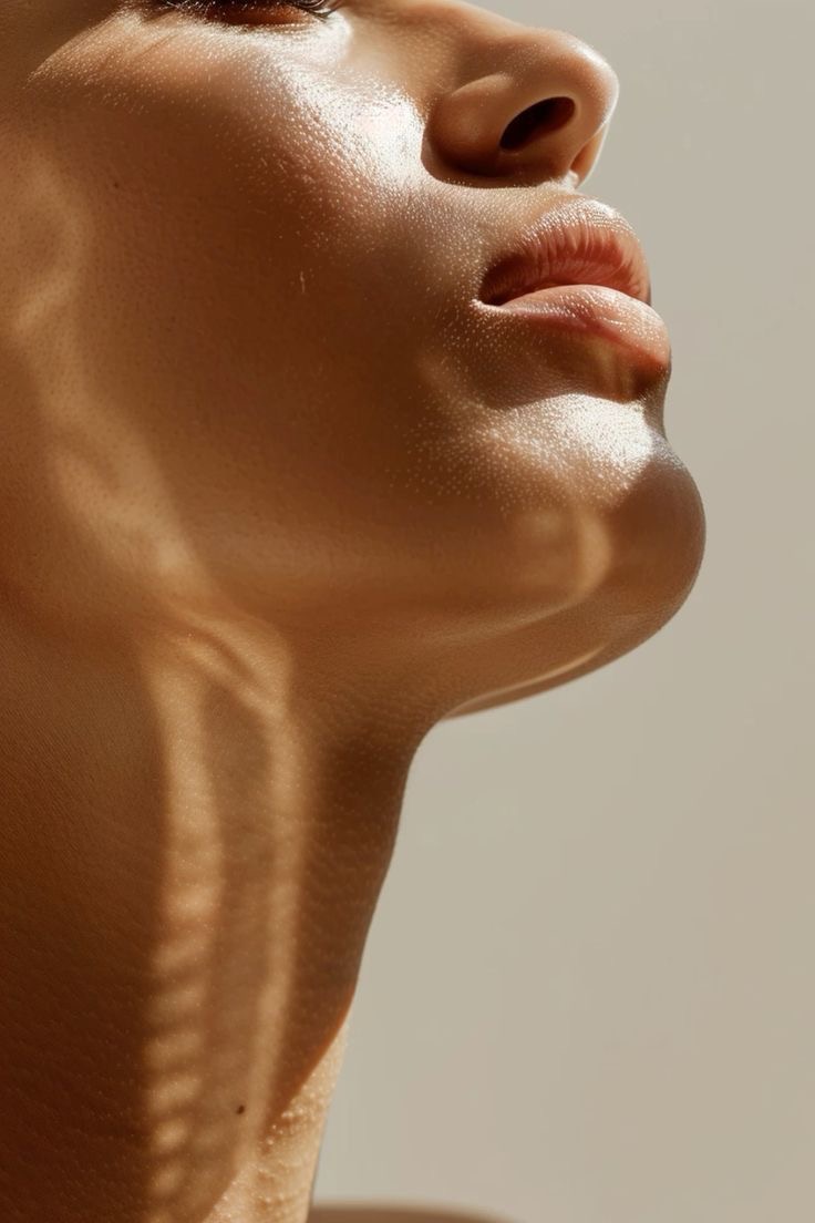 Glowing skin close-up