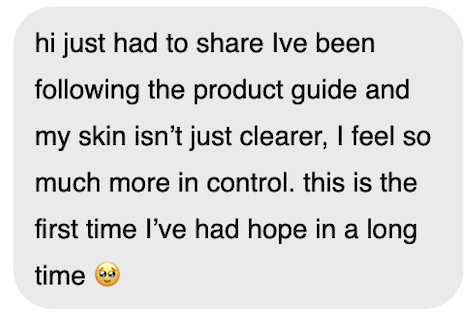 Customer testimonial